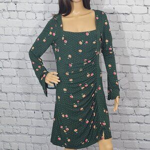 🆓🅿️ Free People Celia Mini Dress in Emerald Jewel Combo Size L